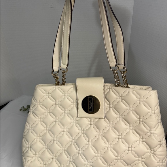 kate spade Handbags - Kate Spade light  Cream Quilted Tote Bag